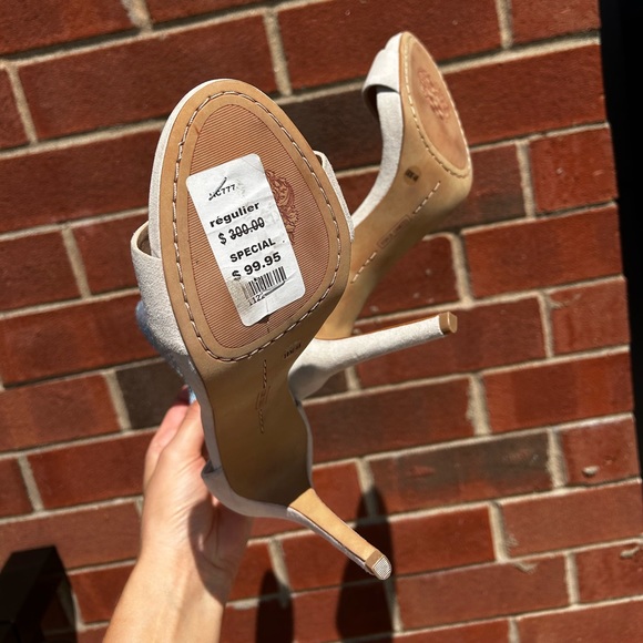 Vince Camuto Suede Embelished Sandals - Picture 3 of 5